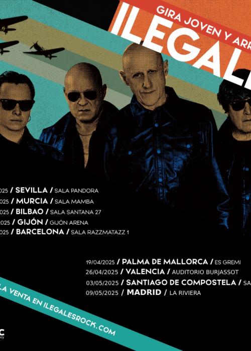 Cartel de Concierto de Ilegales en Madrid
