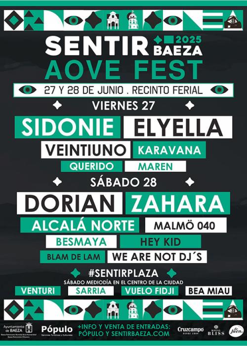 Cartel de Sentir Baeza AOVE Fest 2025