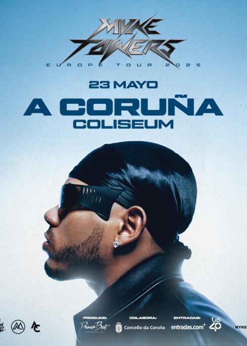 Cartel de Concierto de Myke Towers en A Coruña
