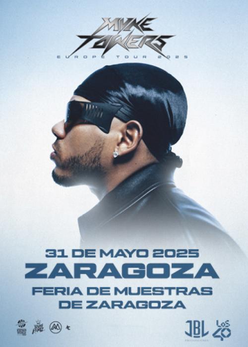 Cartel de Concierto de Myke Towers en Zaragoza