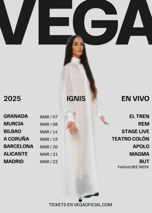Cartel de Concierto de Vega en Granada