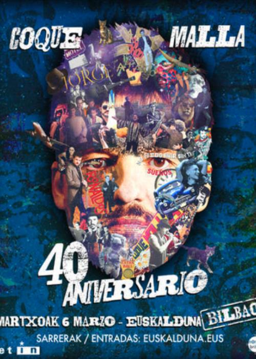 Cartel de Concierto de Coque Malla en Bilbao