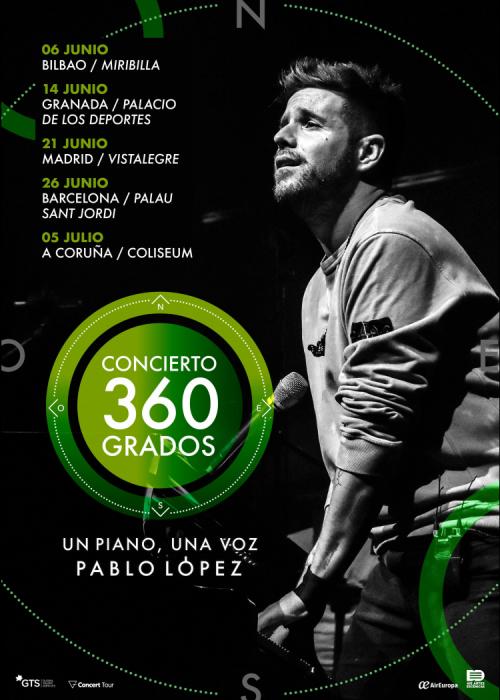 Cartel de Concierto de Pablo López en Barcelona