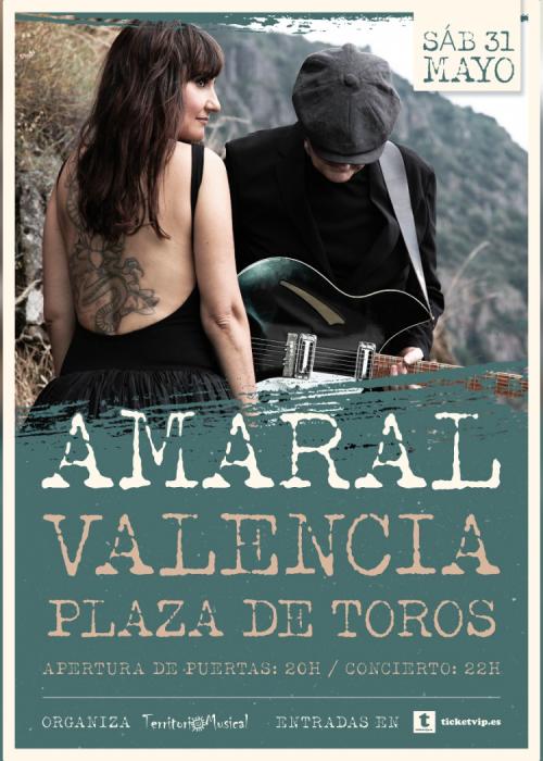 Cartel de Concierto de Amaral en Valencia