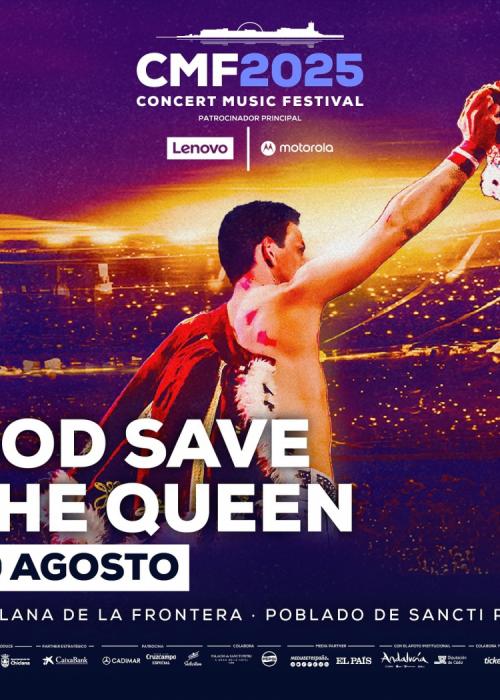 Cartel de God Save the Queen en Chiclana de la Frontera