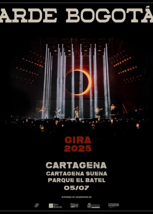Cartel de Concierto de Arde Bogotá en Cartagena