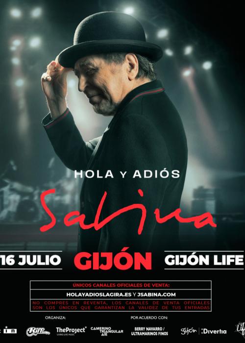 Cartel de Concierto de Joaquín Sabina en Gijón