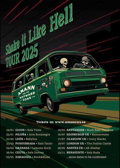 Cartel de Amann & The Wayward Sons en León
