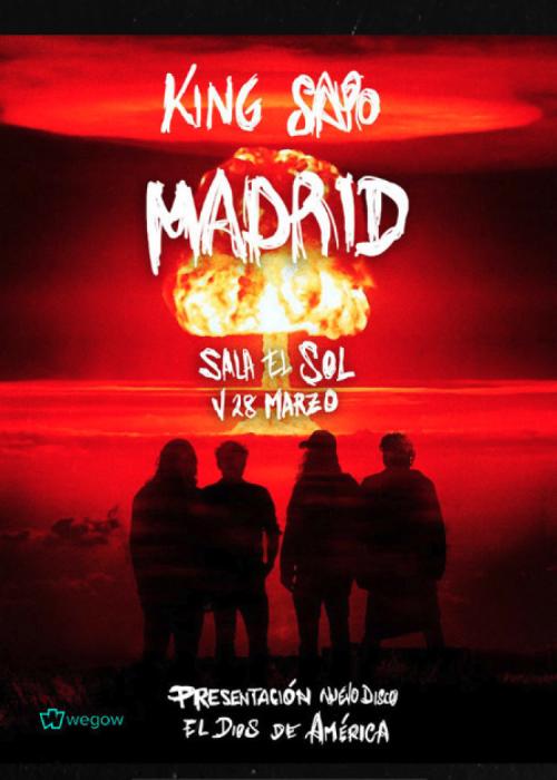 Cartel de Concierto de King Sapo en Madrid