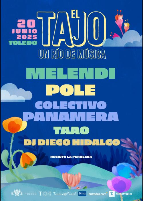 Cartel de Melendi + Pole+ Colectivo Panamera en Toledo