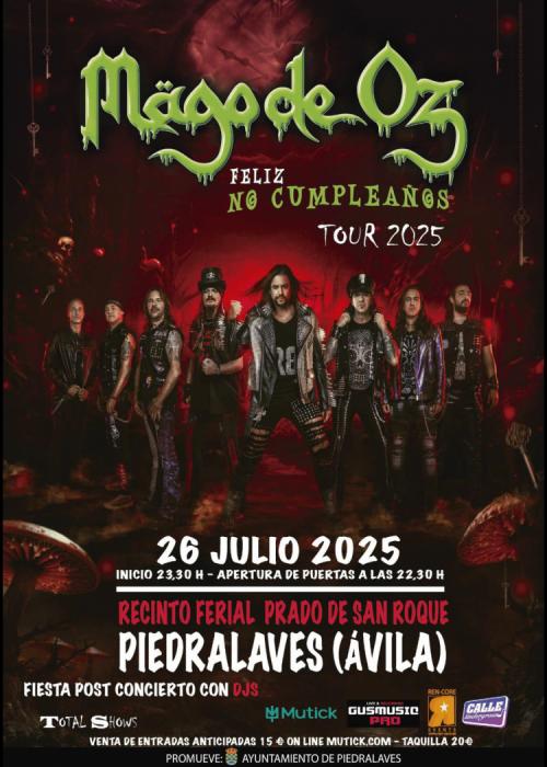 Cartel de Concierto de Mago de Oz en Piedralaves