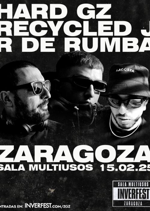 Cartel de Hard Gz + Recycled J + R de Rumba en Zaragoza