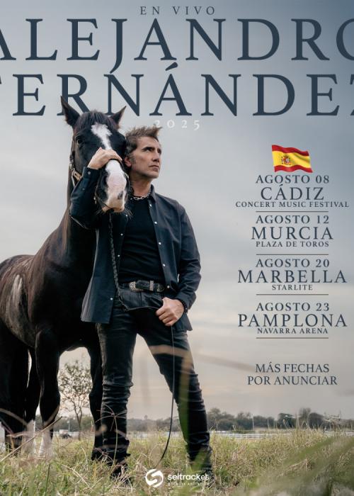Cartel de Concierto de Alejandro Fernández en Pamplona