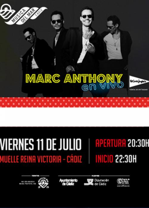 Cartel de Concierto de Marc Anthony en Cádiz