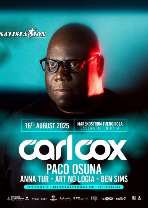 Cartel de Concierto de Carl Cox en Fuengirola