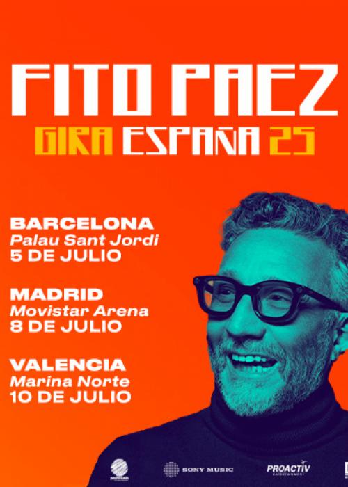 Cartel de Concierto de Fito Paez en Barcelona