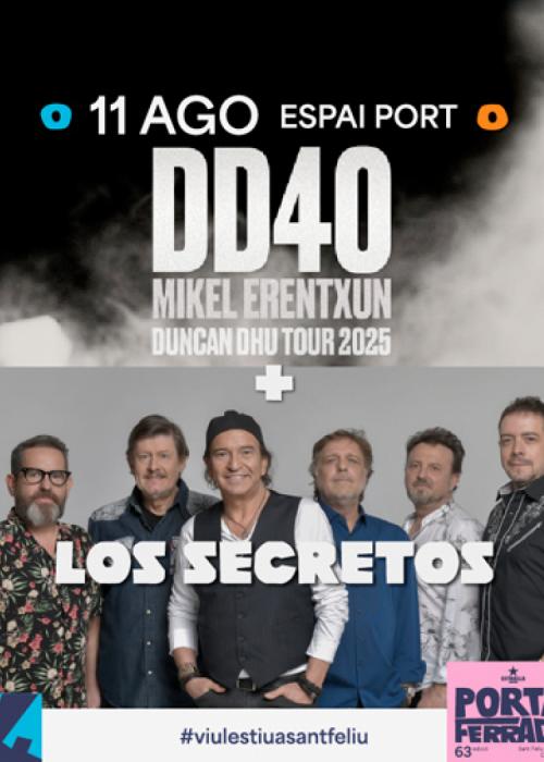 Cartel de Duncan Dhu + Los Secretos en Sant Feliu de Guíxols