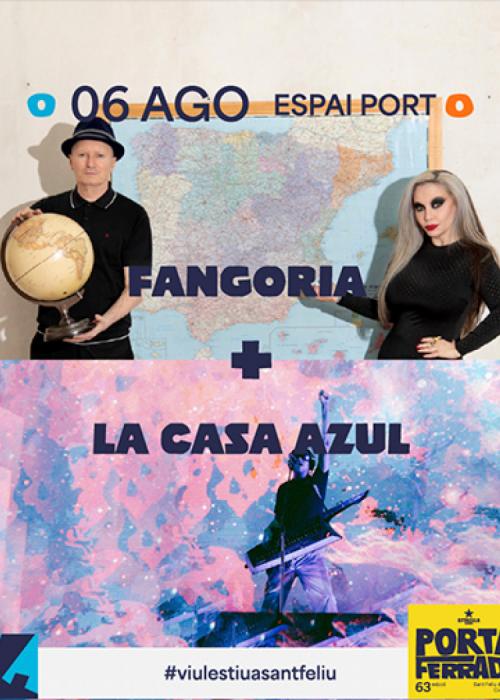 Cartel de Fangoria + La Casa Azul en Sant Feliu de Guíxols