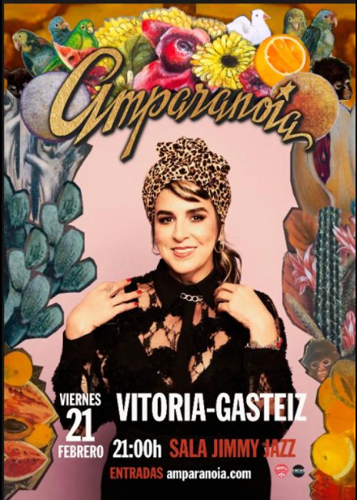 Cartel de Concierto de Amparanoia en Vitoria-Gasteiz