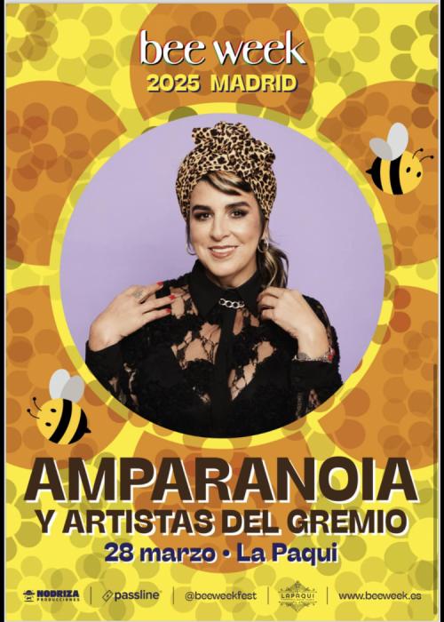 Cartel de Concierto de Amparanoia en Madrid
