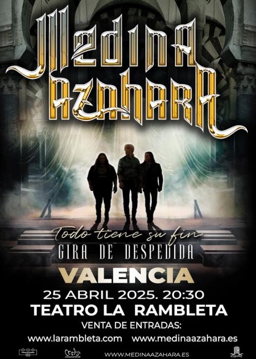 Cartel de Concierto de Medina Azahara en Valencia