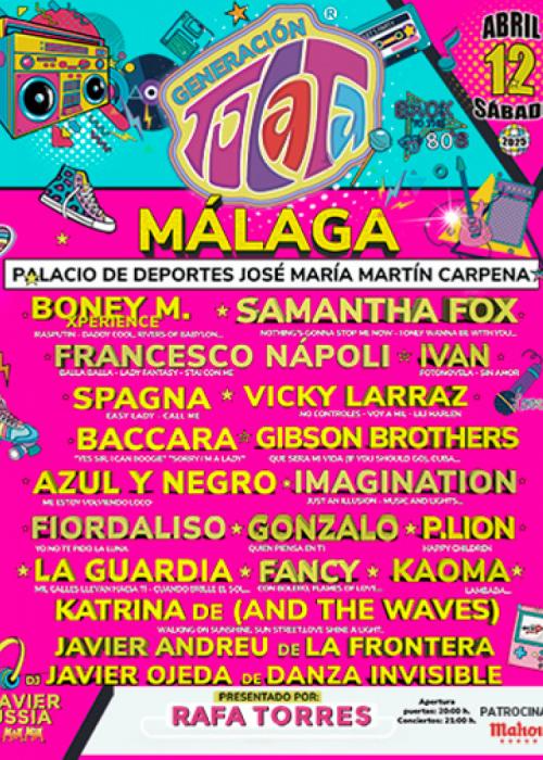 Cartel de Generación Tocata 80's en Málaga