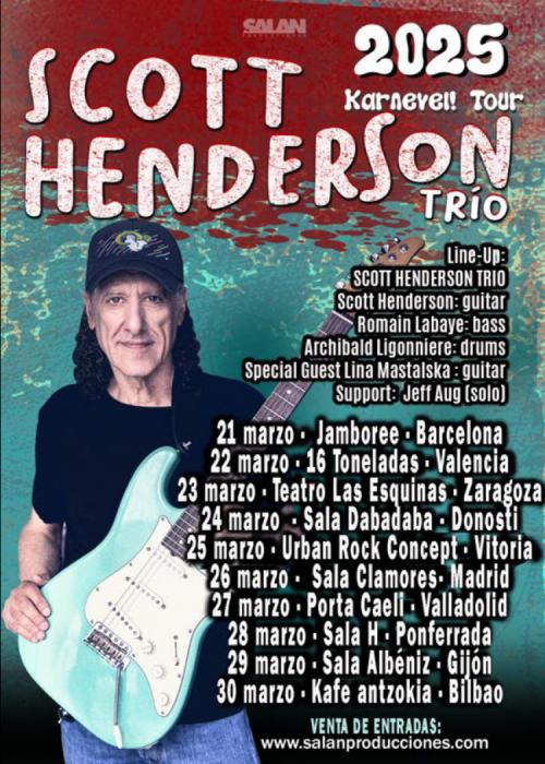 Cartel de Concierto de Scott Henderson en Vitoria-Gasteiz