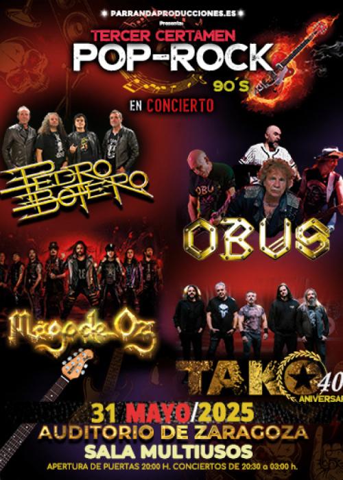 Cartel de Obús + Mago de Oz + Tako + Pedro Botero en Zaragoza