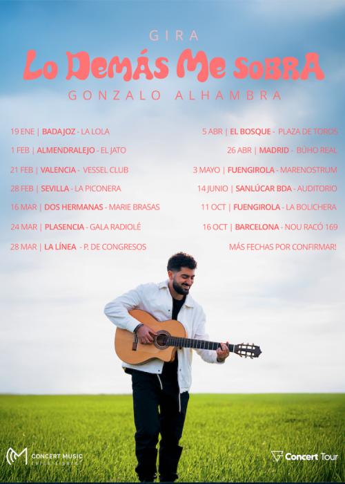 Cartel de Concierto de Gonzalo Alhambra en Madrid