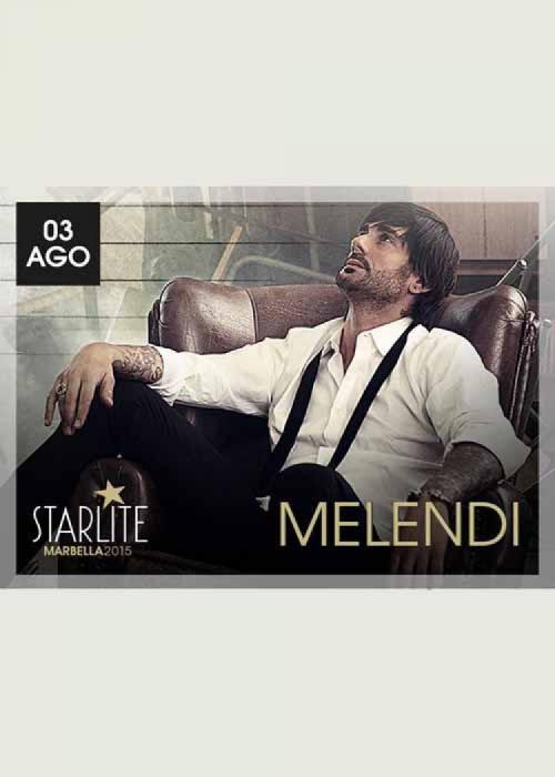 Cartel de Concierto de Melendi en Marbella (Starlite 2015)