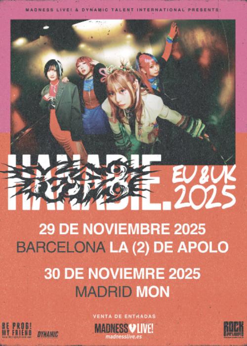 Cartel de Concierto de Hanabie. en Barcelona