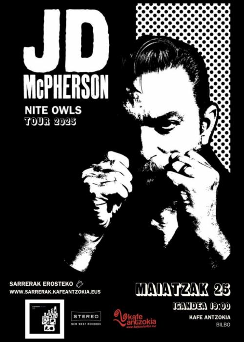 Cartel de Concierto de JD McPherson en Bilbao