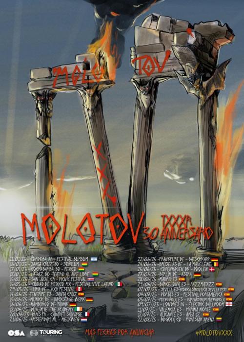 Cartel de Concierto de Molotov en Barcelona