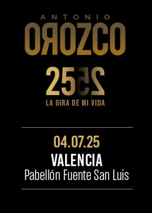 Cartel de Concierto de Antonio Orozco en Valencia (Segunda Fecha)