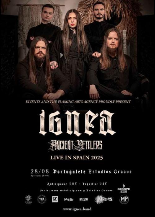 Cartel de Concierto de Ignea + Ancient Settlers en Portugalete