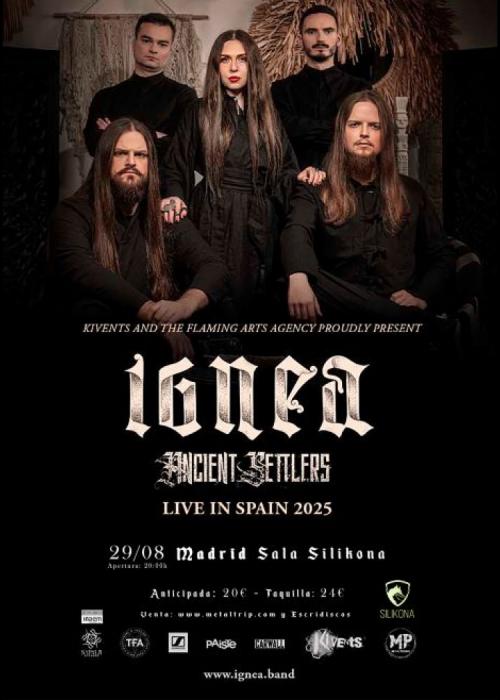 Cartel de Concierto de Ignea + Ancient Settlers en Madrid