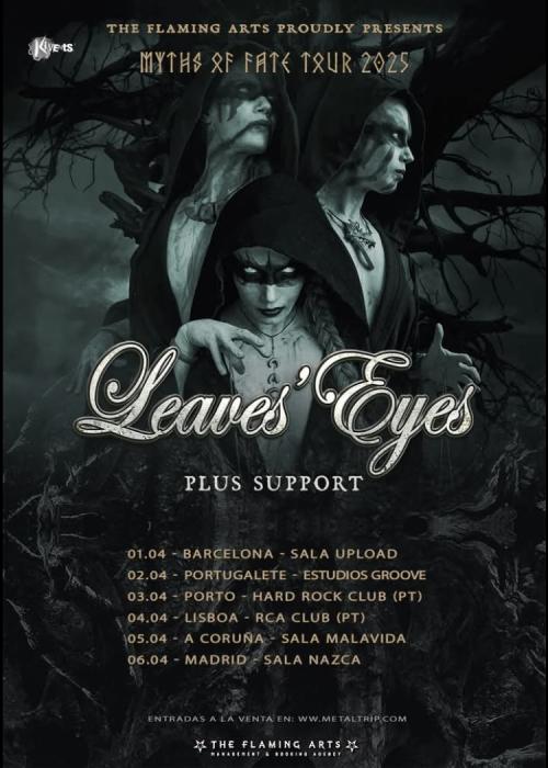 Cartel de Concierto de Leaves' Eyes en Madrid
