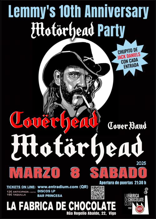 Cartel de Concierto de COVËRHEAD-MOTÖRHEAD COVER BAND en Vigo