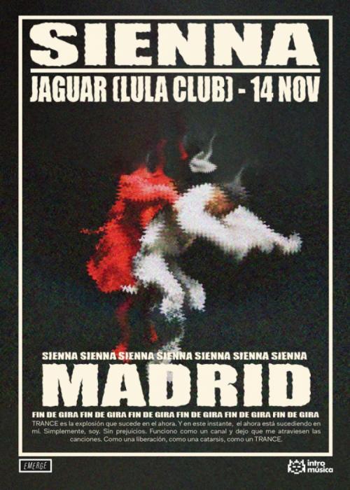 Cartel de Concierto de Sienna en Madrid