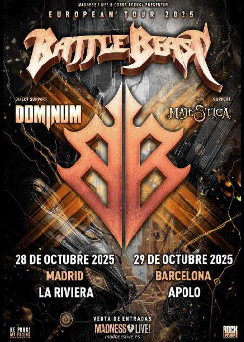 Cartel de Concierto de Battle Beast en Madrid
