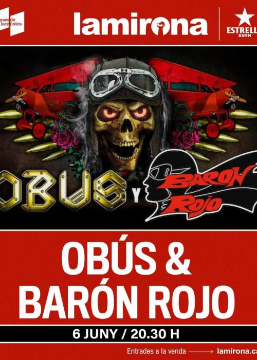Cartel de Barón Rojo + Obús en Girona