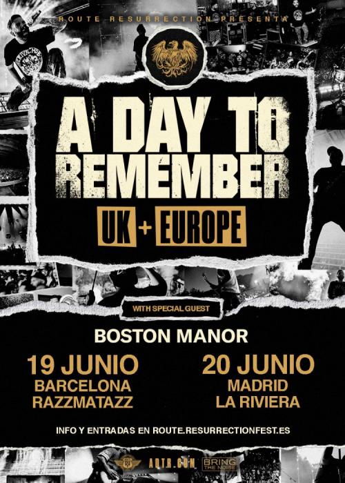 Cartel de Concierto de A Day To Remember en Madrid