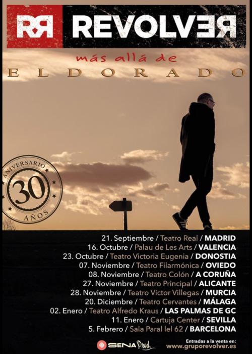 Cartel de Concierto de Revolver en Barcelona