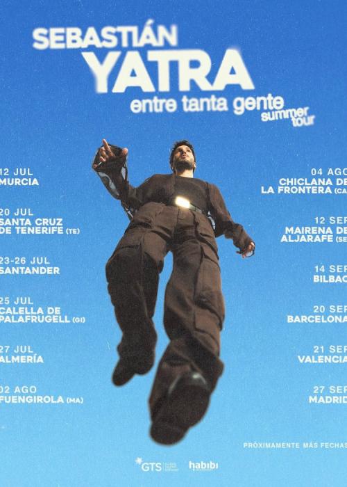 Cartel de Concierto de Sebastián Yatra en Valencia