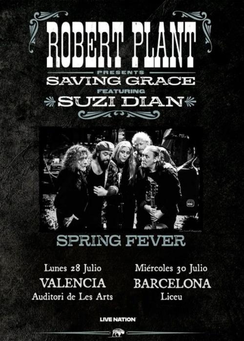 Cartel de Concierto de Robert Plant en Valencia