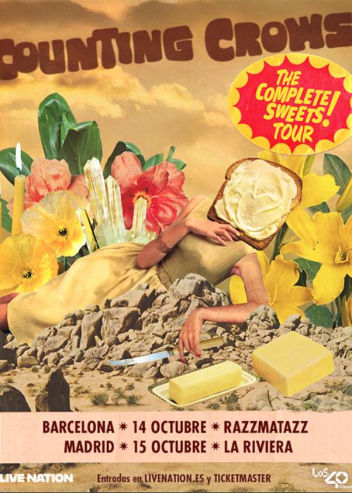 Cartel de Concierto de Counting Crows en Barcelona