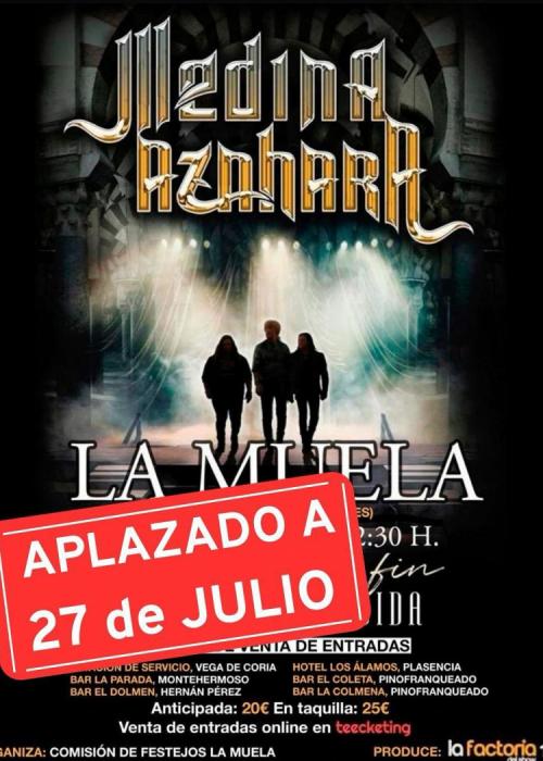 Cartel de Concierto de Medina Azahara en La Muela - Cáceres