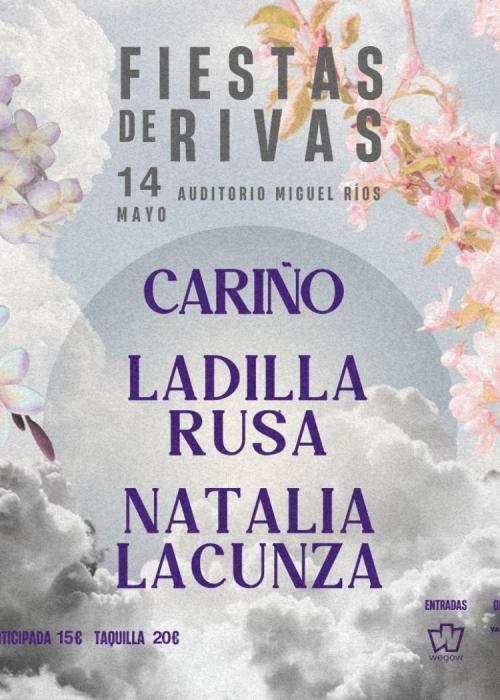 Cartel de Cariño + Ladilla Rusa + Natalia Lancuza en Rivas-Vaciamadrid