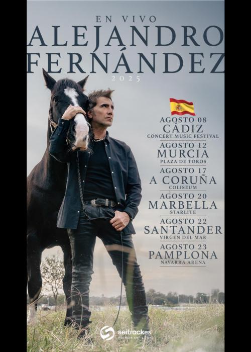 Cartel de Concierto de Alejandro Fernández en A Coruña