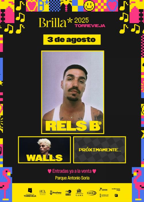 Cartel de Concierto de Rels B + Walls en Torrevieja